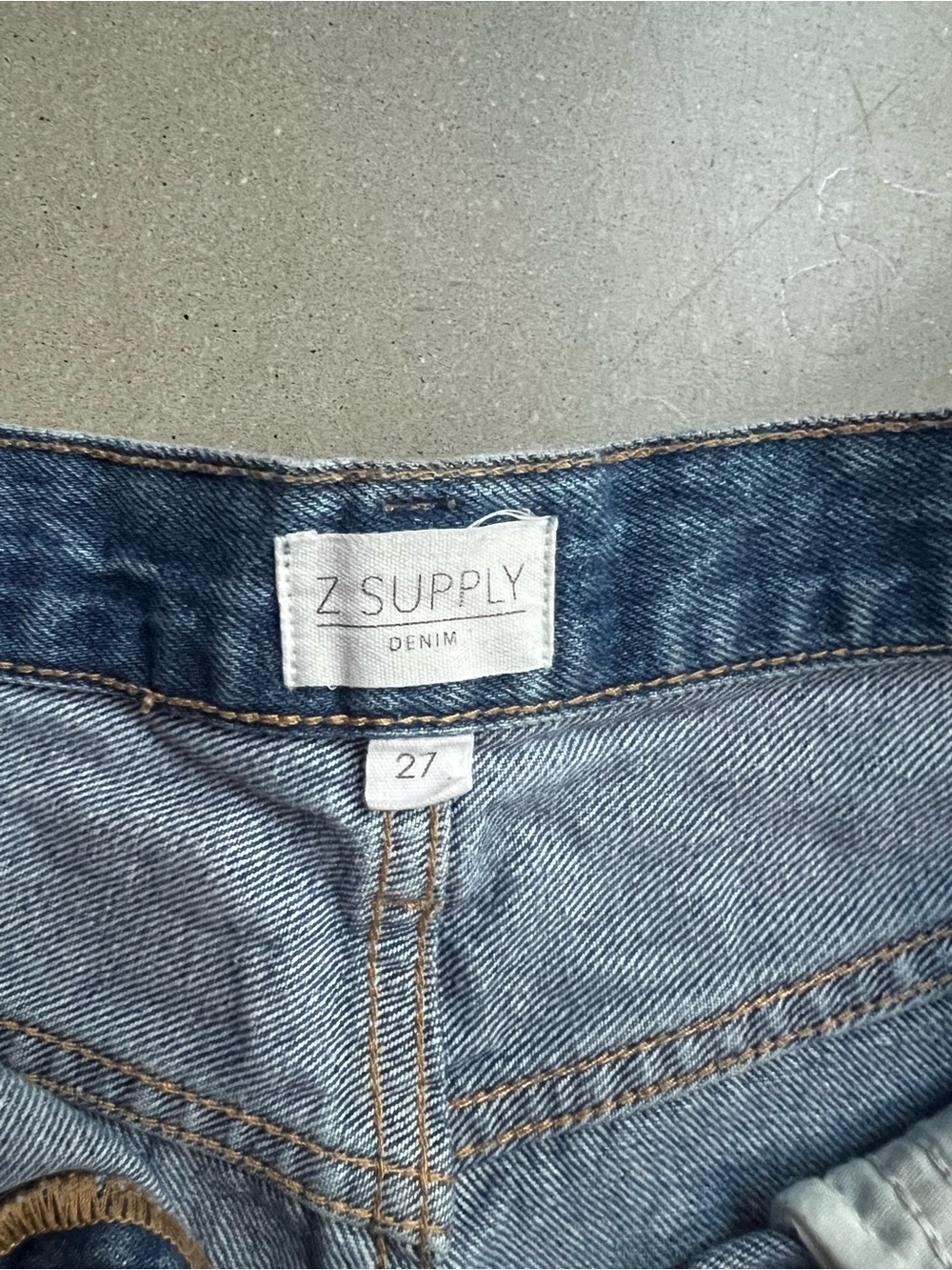 Z Supply Distressed Denim Jean Shorts - Blue - Picture 2 of 2